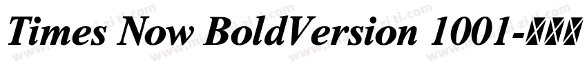 Times Now BoldVersion 1001字体转换